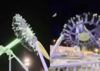 Жантүршігерлік оқиға: Адамдар мінген аттракцион құлады