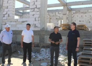 «AMANAT» партиясы фракциясының мүшесі Қазалыдағы спорт кешенінің құрылысымен танысты