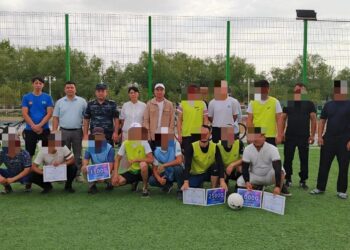 Қызылордада пробация есебіндегі азаматтар арасында үстел теннисі мен футболдан спорттық шара өтті