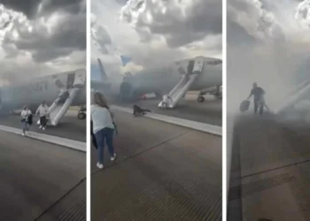 Жолаушылар ұшағы өртенді