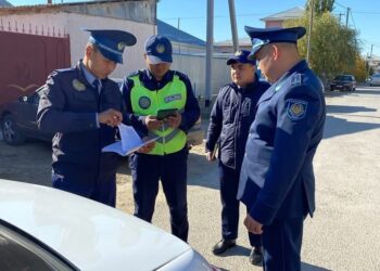 Мекеме қызметкерлерінің жеке автокөлігіне тексеру жүргізілді