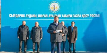 Сырдария ауданының Шаған ауылына табиғи газ қосылды