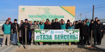 Сырдария ауданындағы «Жастар» аллеясында экологиялық акция ұйымдастырылды