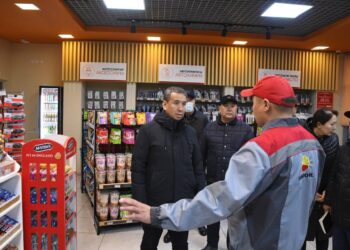 Аудан әкімі күрежол бойындағы нысандарды аралады