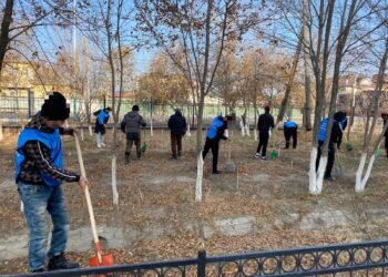 Қызылорда облысында есептегі сотталғандар қарттар үйінде тазалық жұмыстарын жүргізді