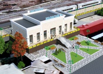 Теміржол вокзалындағы құрылыс жұмыстары қарқынды