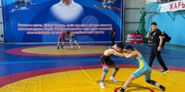 Жаңақорған ауданында еркін күрестен республикалық турнир басталды