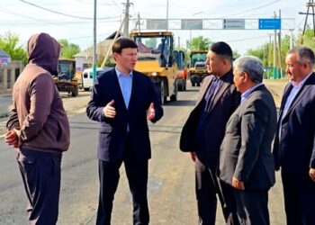 Аудан әкімі жол құрылысы жұмыстарының барысын бақылады