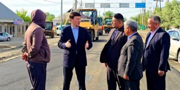 Аудан әкімі жол құрылысы жұмыстарының барысын бақылады