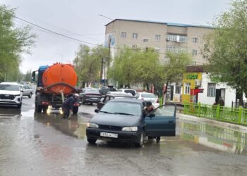 Қазалы: Жаңбыр суын тарту жұмыстары жүргізілуде