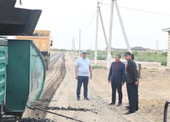 Аудан әкімі айналма жол құрылысының сапасын бақылады