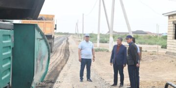 Аудан әкімі айналма жол құрылысының сапасын бақылады