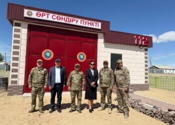 Руслан Қайрақбаев жаңадан салынып жатқан өрт сөндіру бекетінің құрылысымен танысты
