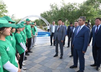 Қазалы ауданының әкімі «Жасыл ел» еңбек жасағының жастарымен кездесті