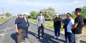 Шиелі аудан әкімі жол жөндеу жұмыстарының барысын бақылады