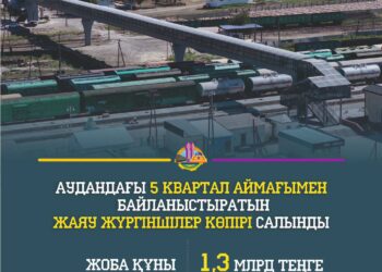 Қазалы ауданында теміржол арқылы өтетін аспалы көпір пайдалануға берілді