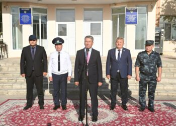 Қазалы аудандық полиция бөліміне жаңа қызметтік автокөліктер табысталды