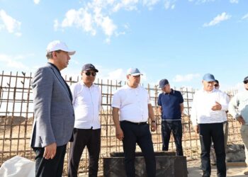 Аудан әкімі көпір құрылысының сапасын бақылады