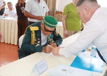 Қызылорда облысында Ұлы Отан соғысының ардагері Яхия Тасыров дауыс берді